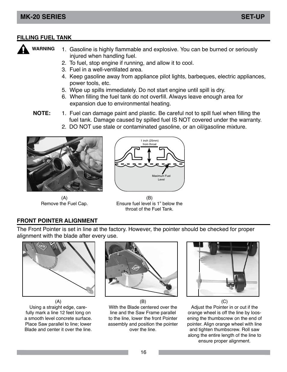 Mk-20 series set-up | MK Diamond MK-20 Series User Manual | Page 16 / 52