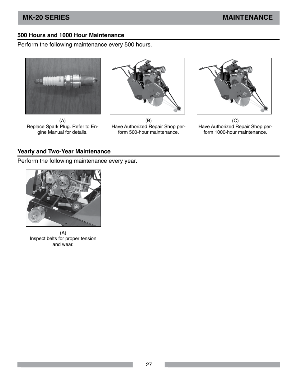 Mk-20 series maintenance | MK Diamond MK-20 Series User Manual | Page 27 / 52