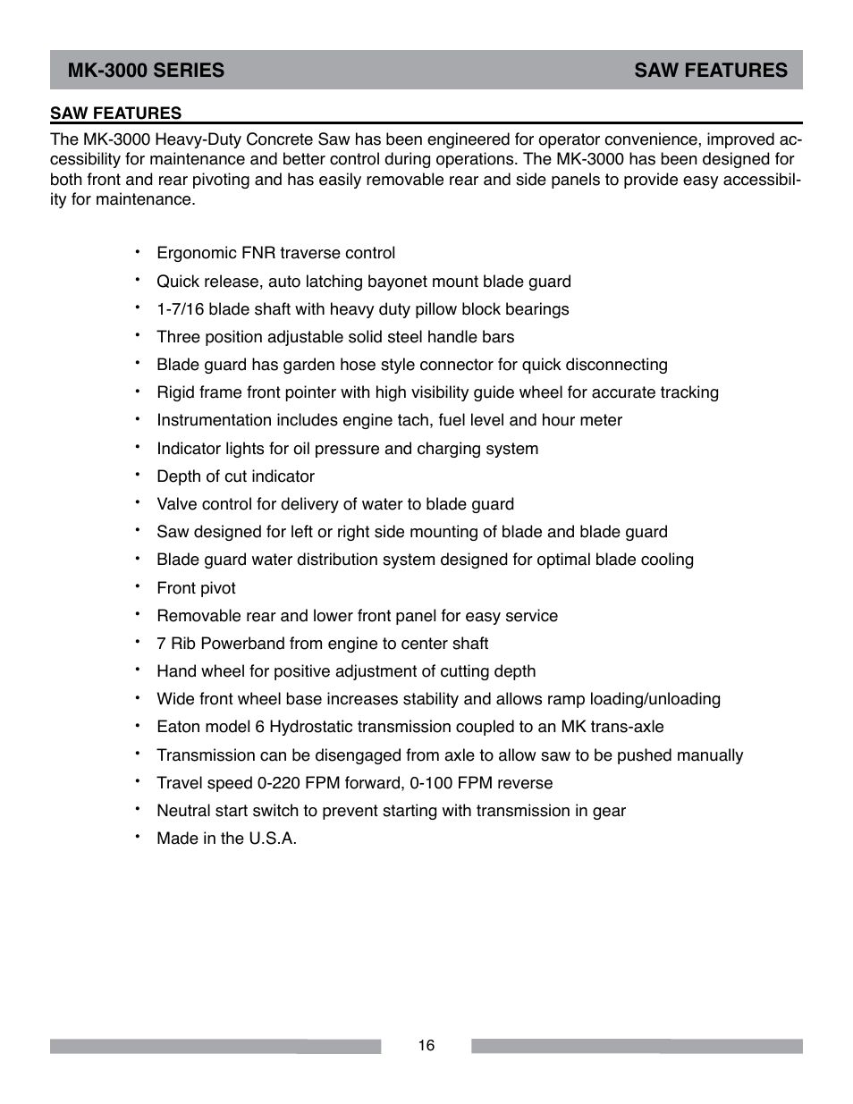 MK Diamond MK-3000 Series User Manual | Page 16 / 32