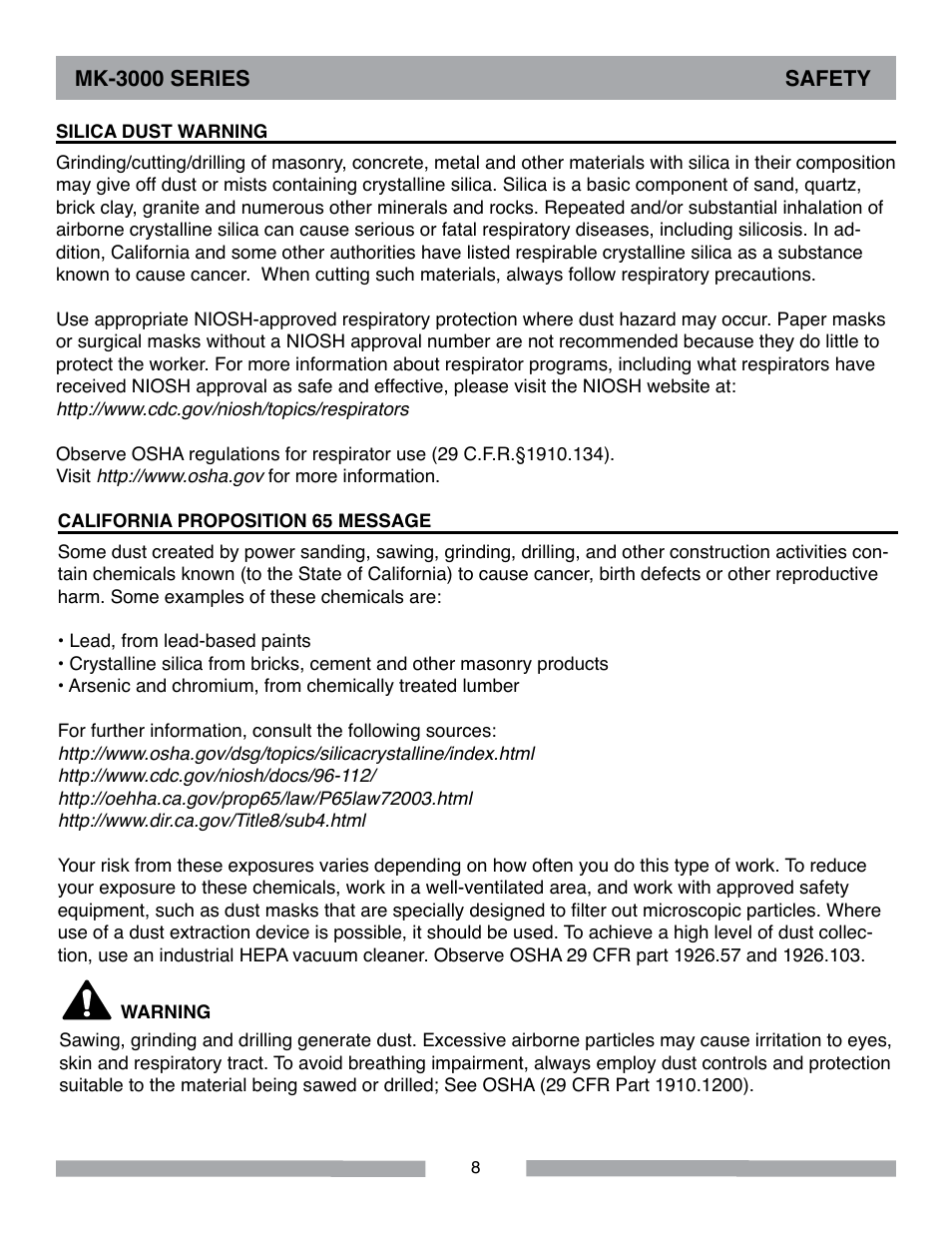 MK Diamond MK-3000 Series User Manual | Page 8 / 32