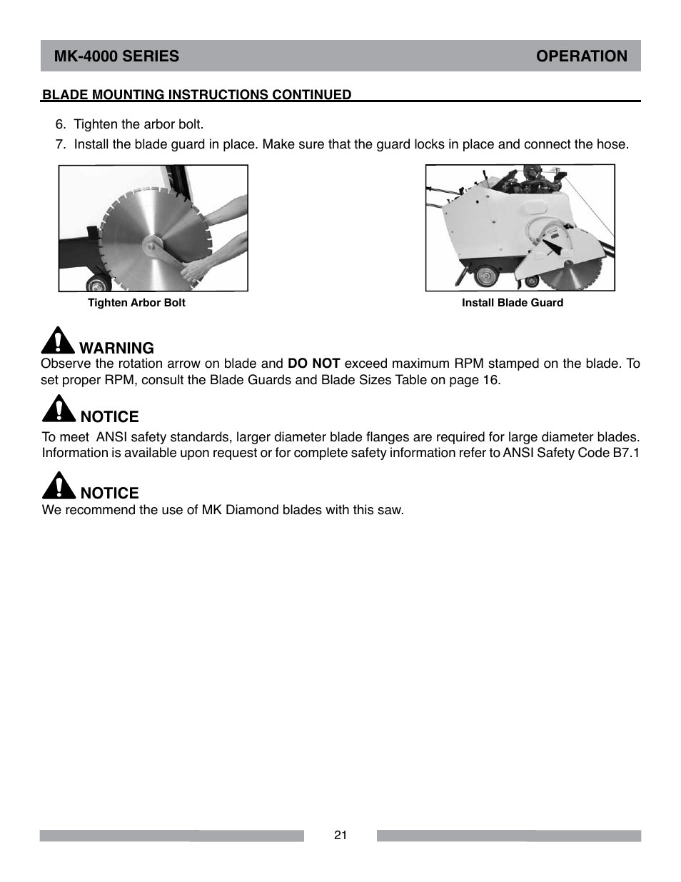 MK Diamond MK-4000 Series User Manual | Page 21 / 32