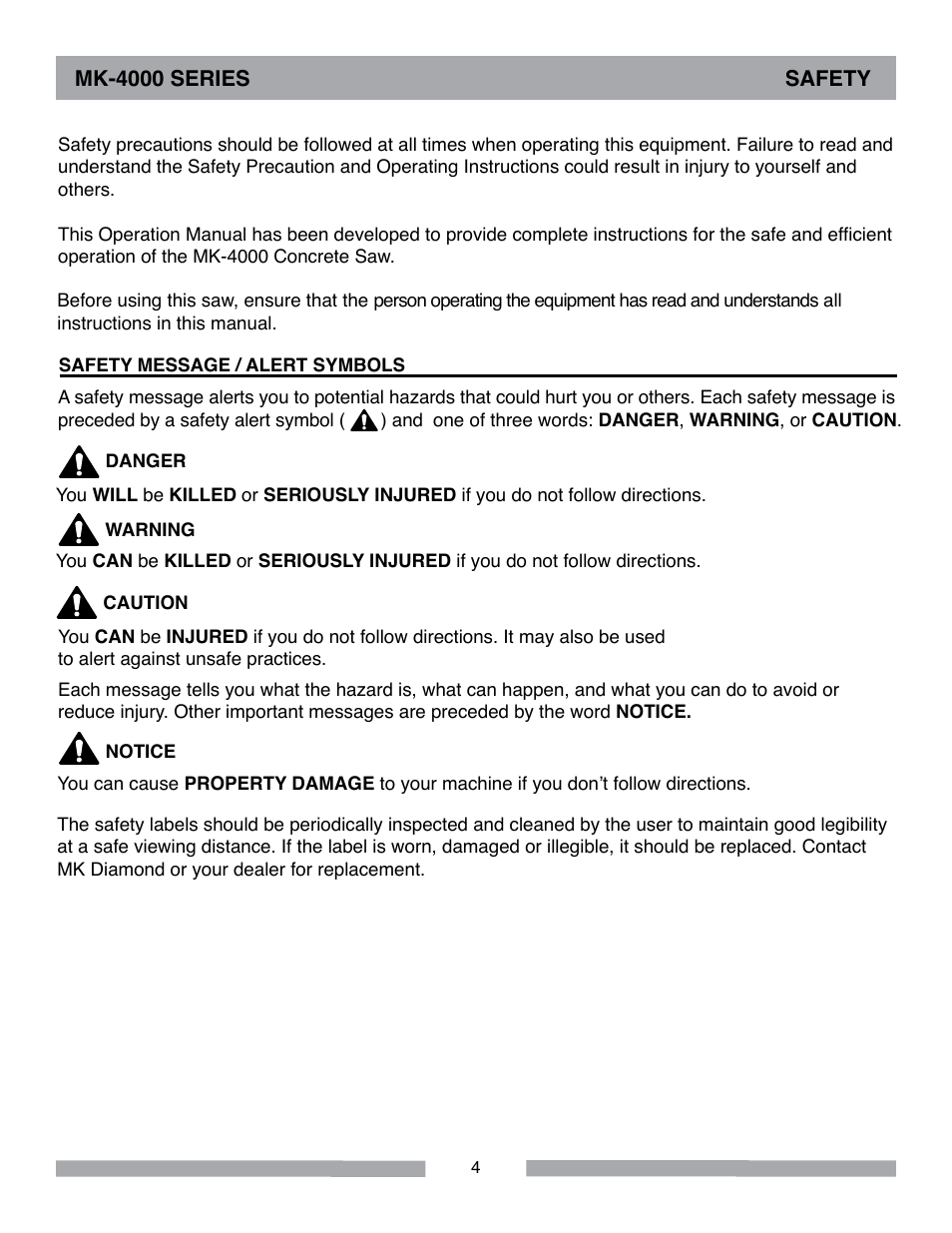 MK Diamond MK-4000 Series User Manual | Page 4 / 32