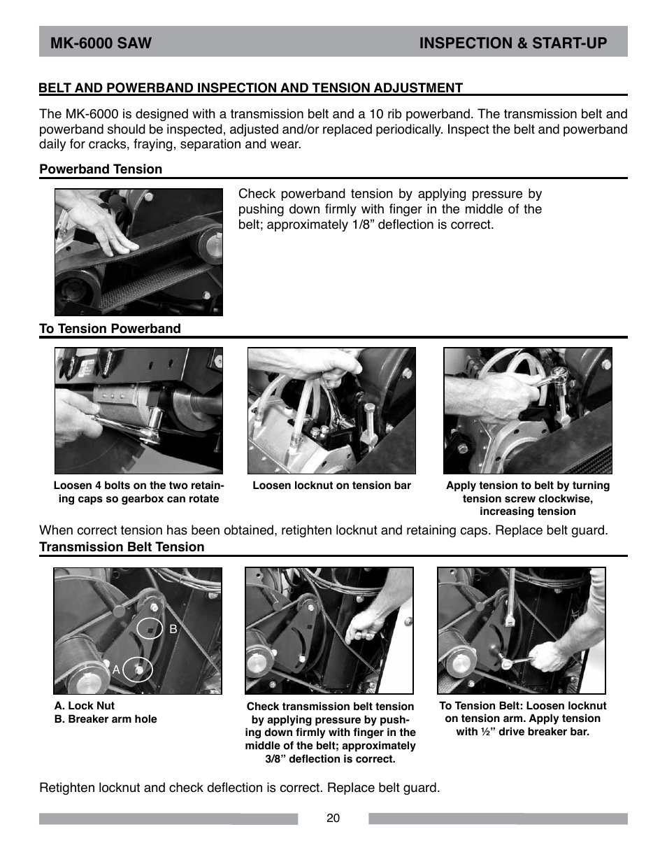 Mk-6000 saw inspection & start-up | MK Diamond MK-6000 Series User Manual | Page 20 / 36