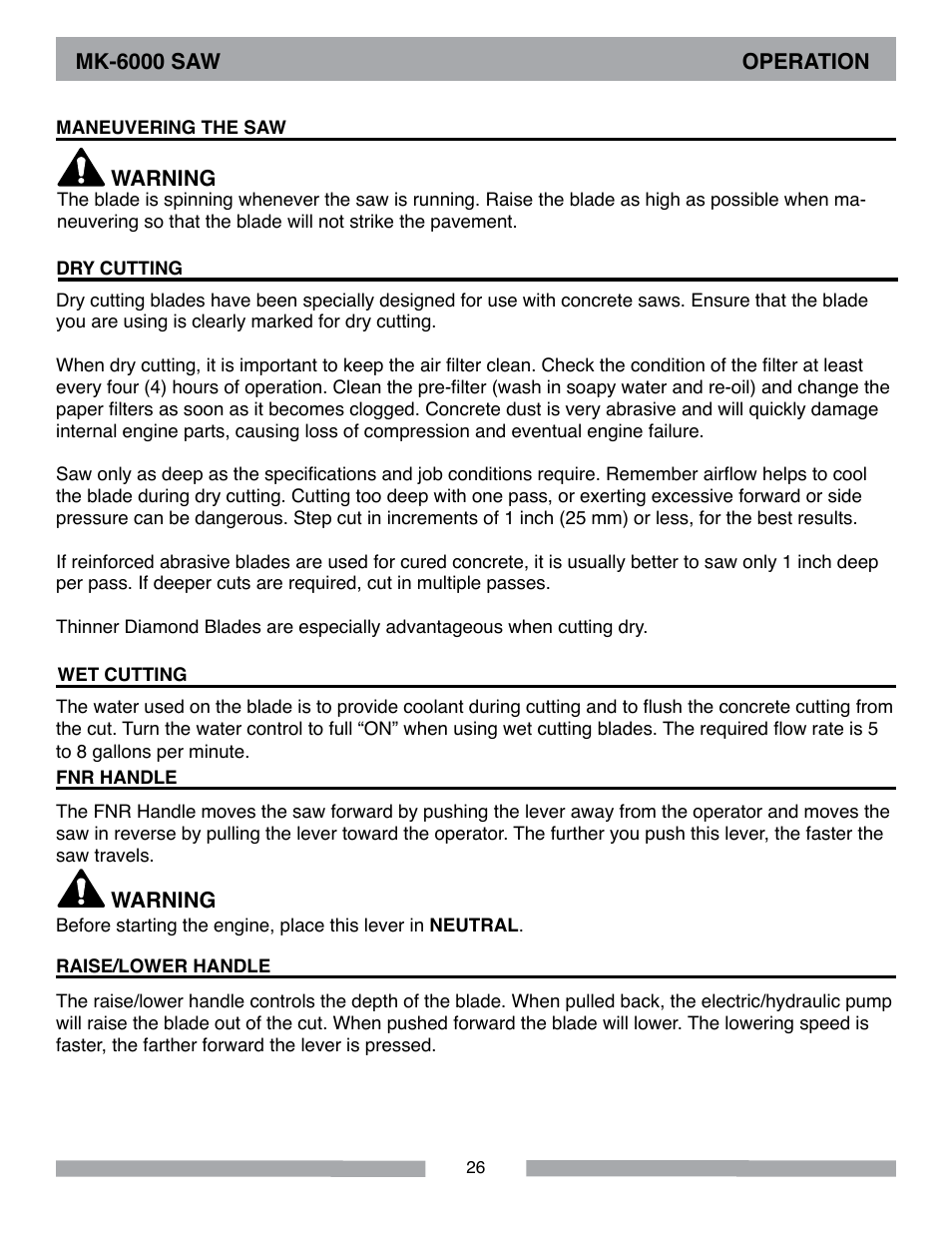 MK Diamond MK-6000 Series User Manual | Page 26 / 36