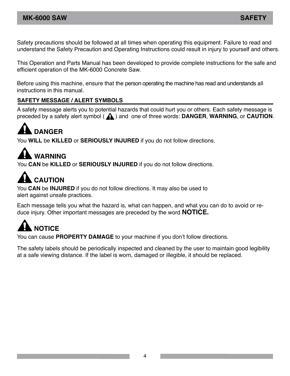 MK Diamond MK-6000 Series User Manual | Page 4 / 36