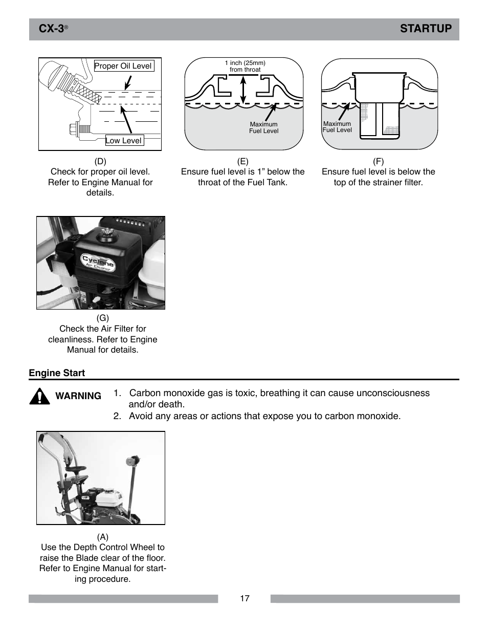 Cx-3, Startup | MK Diamond CX-3 User Manual | Page 17 / 36