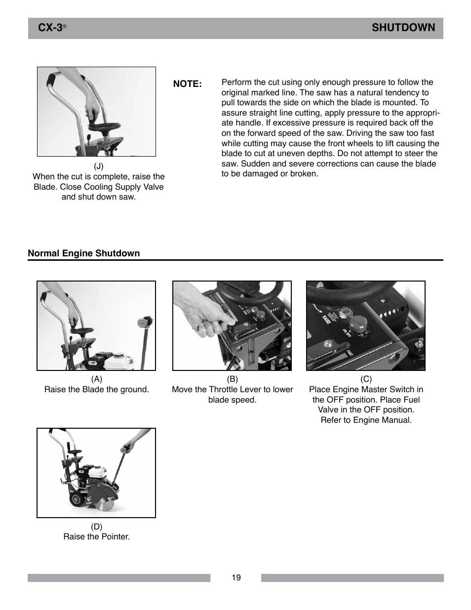 Cx-3, Shutdown | MK Diamond CX-3 User Manual | Page 19 / 36