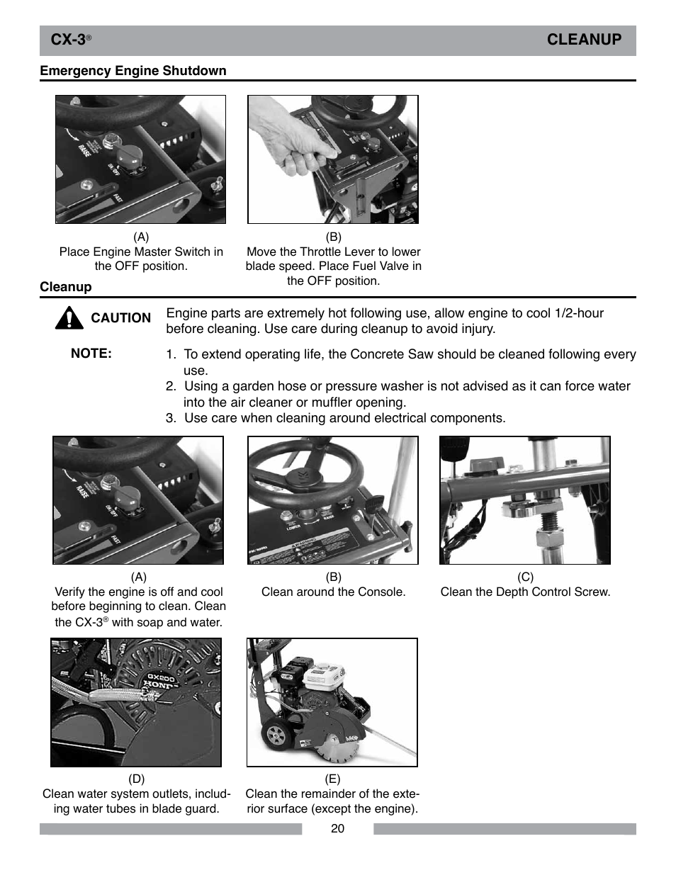 Cx-3, Cleanup | MK Diamond CX-3 User Manual | Page 20 / 36