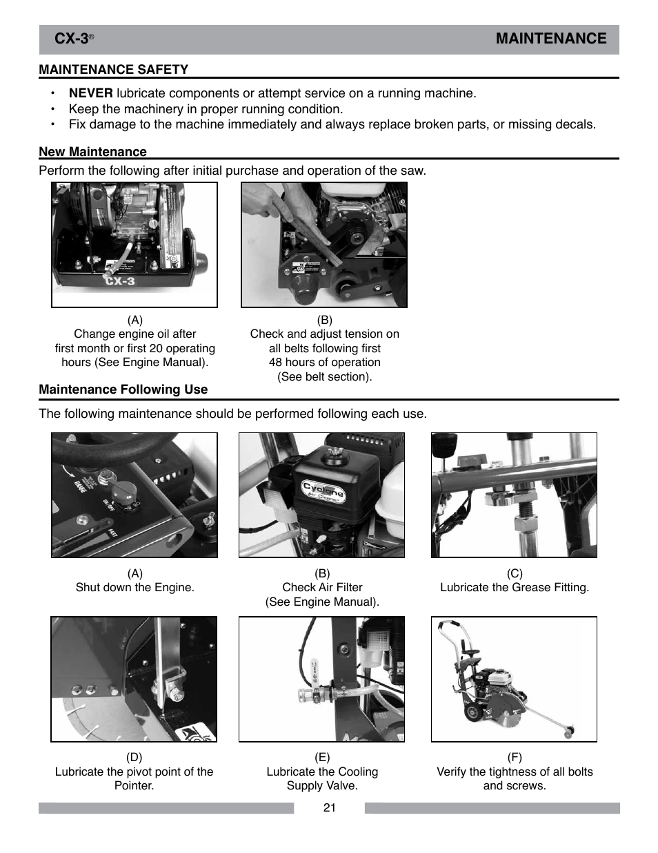 Cx-3, Maintenance | MK Diamond CX-3 User Manual | Page 21 / 36