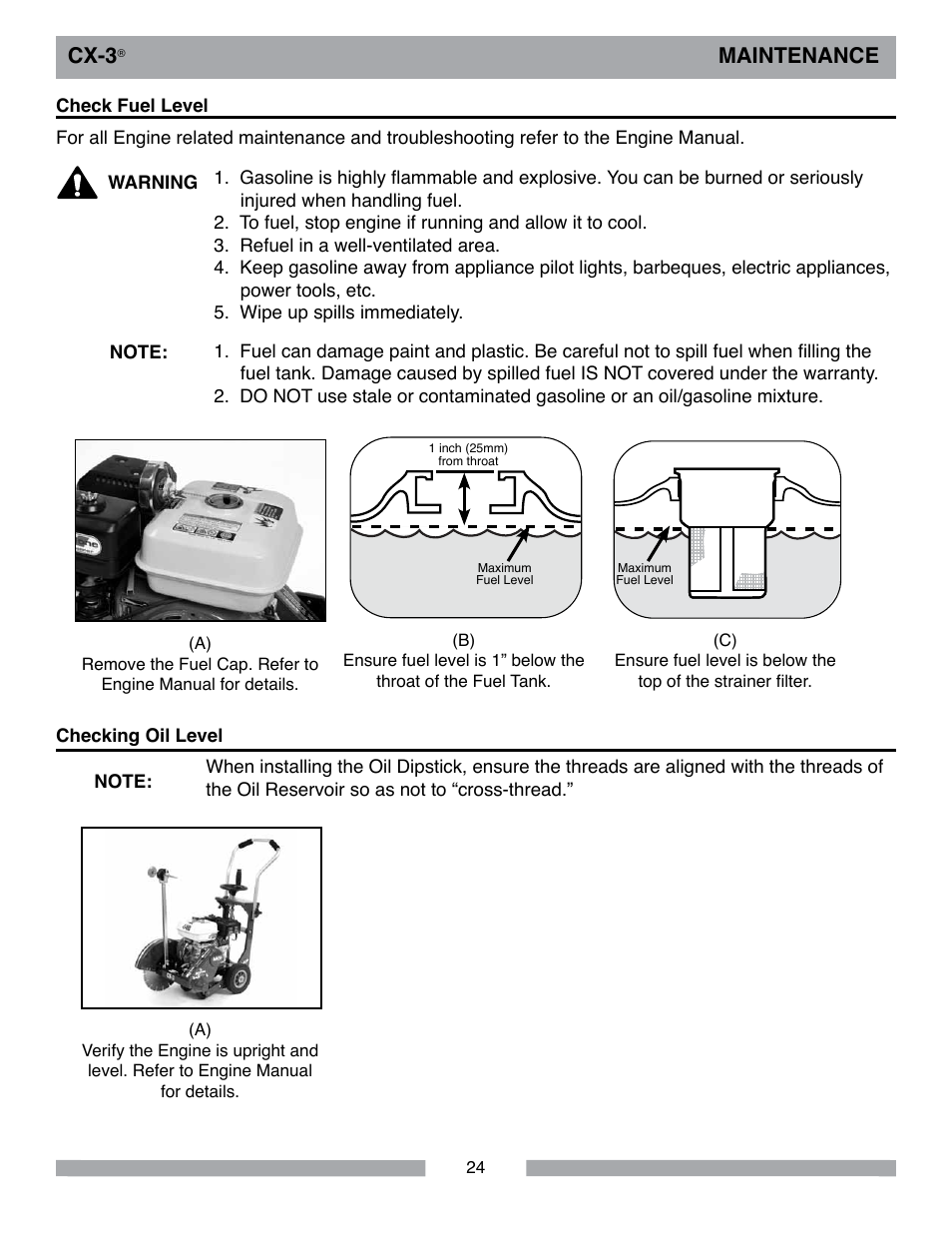 Cx-3, Maintenance | MK Diamond CX-3 User Manual | Page 24 / 36