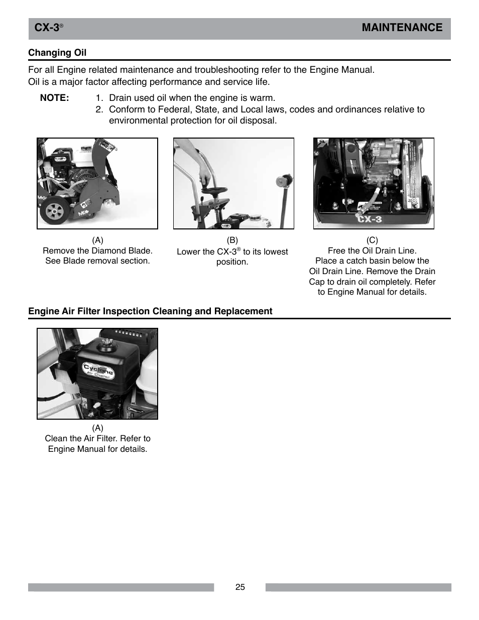 Cx-3, Maintenance | MK Diamond CX-3 User Manual | Page 25 / 36