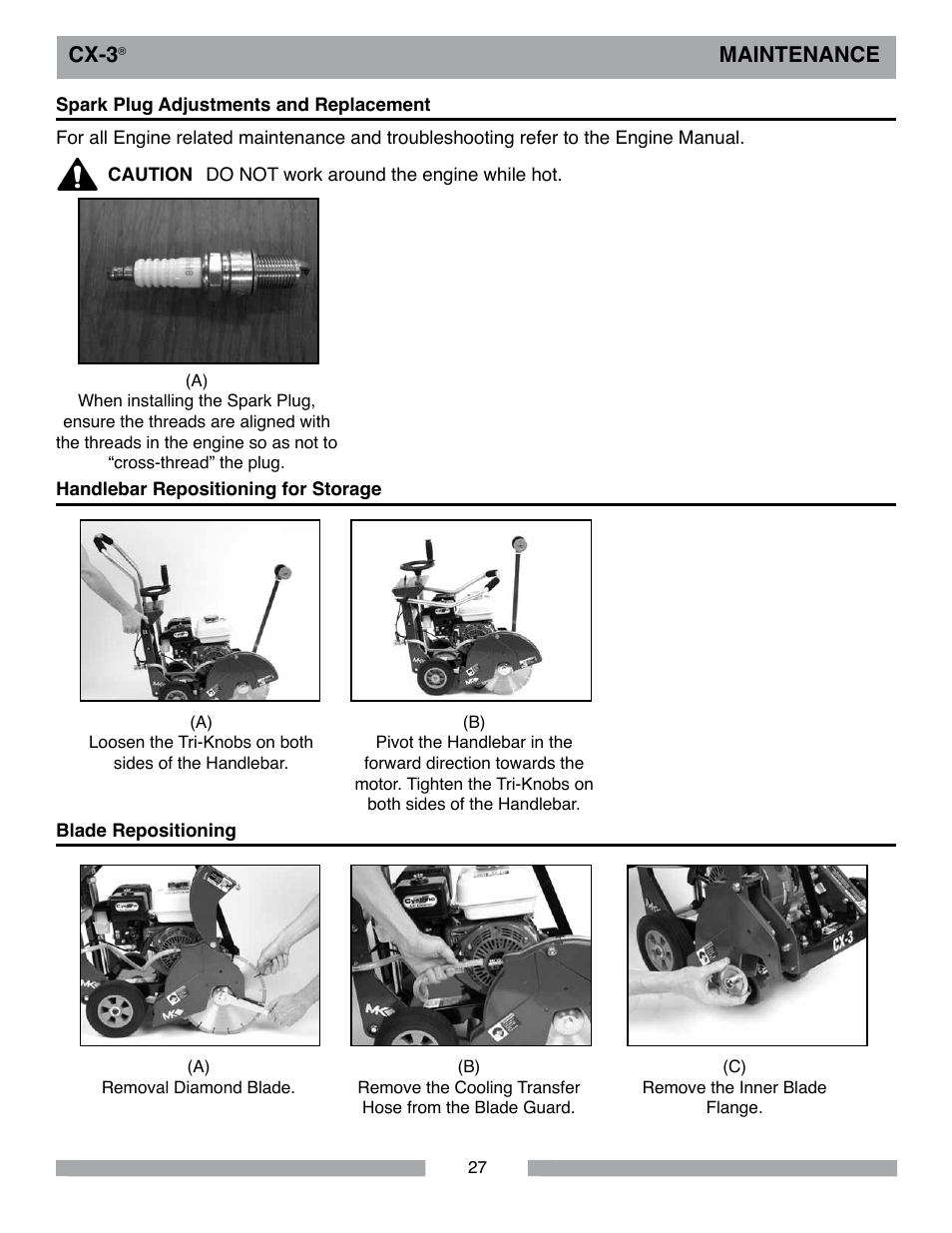 Cx-3, Maintenance | MK Diamond CX-3 User Manual | Page 27 / 36