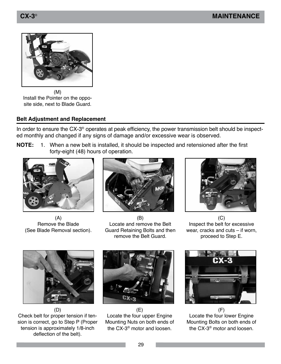 Cx-3, Maintenance | MK Diamond CX-3 User Manual | Page 29 / 36