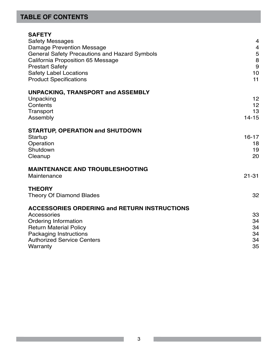 MK Diamond CX-3 User Manual | Page 3 / 36