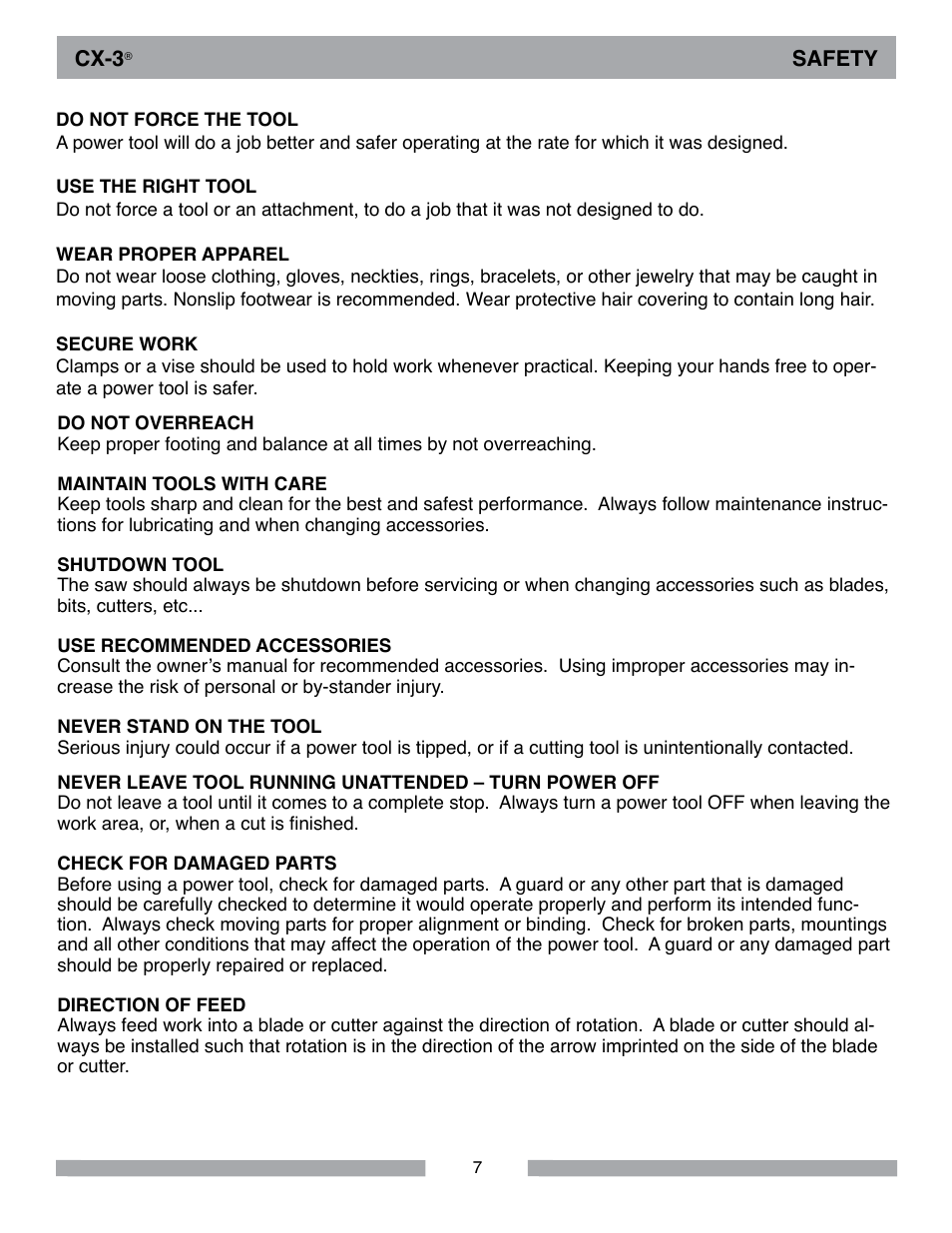 MK Diamond CX-3 User Manual | Page 7 / 36