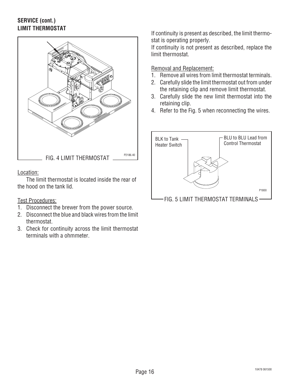 Bunn CRTF5 User Manual | Page 16 / 32