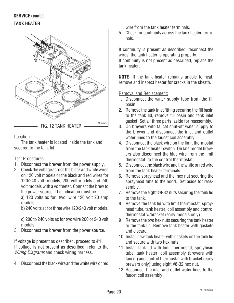 Bunn CRTF5 User Manual | Page 20 / 32