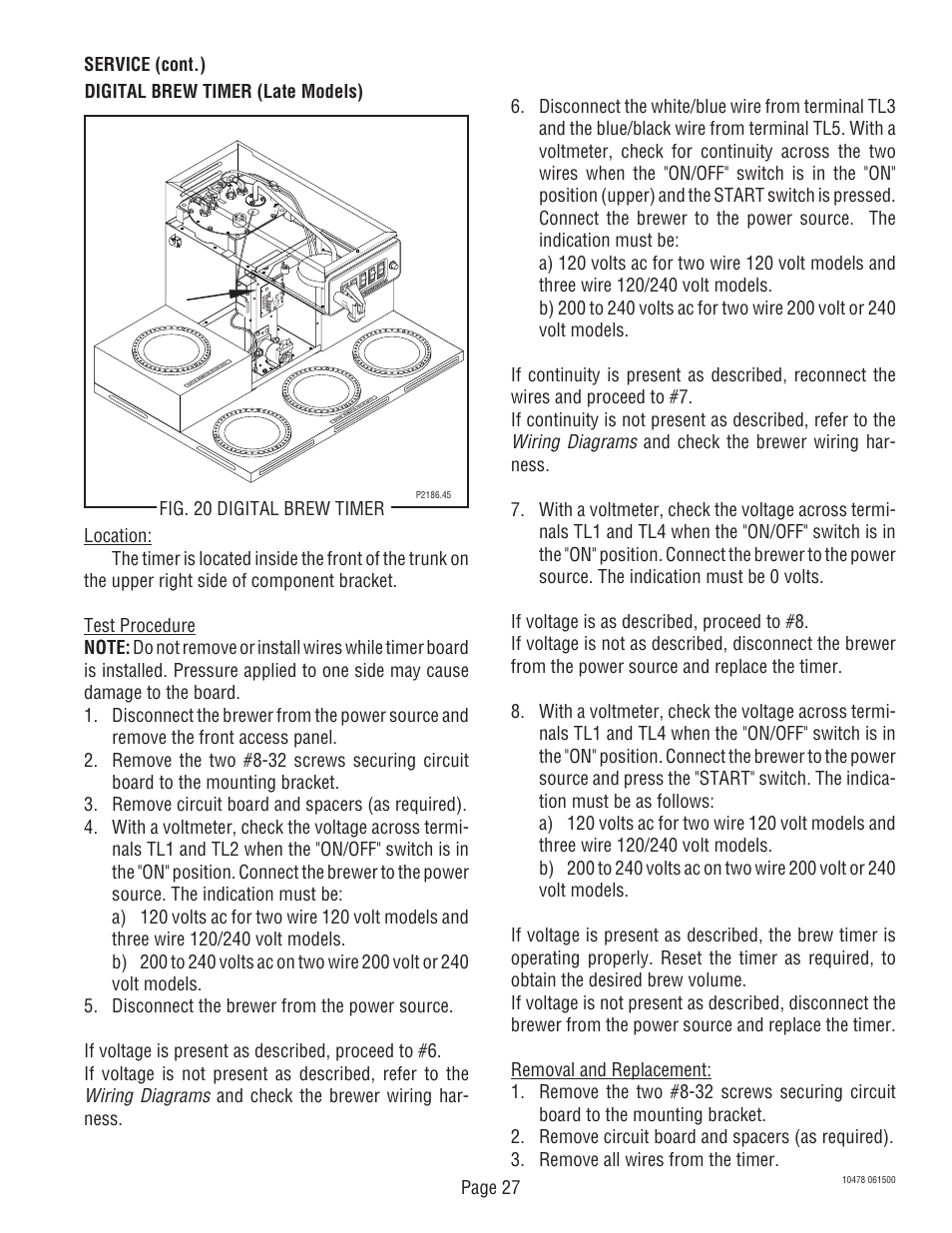 Bunn CRTF5 User Manual | Page 27 / 32