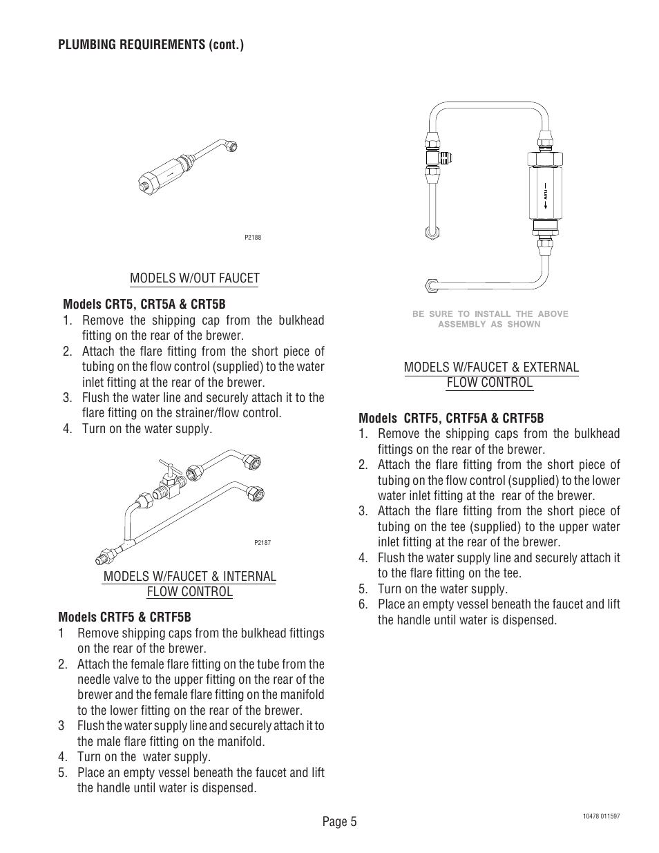 Bunn CRTF5 User Manual | Page 5 / 32