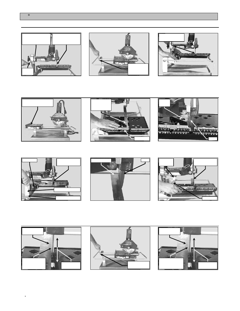 45 cutting head tile saw-blade alignment procedure, Horizontal rough alignment | MK Diamond MK-770 Blade Alignment User Manual | Page 4 / 5