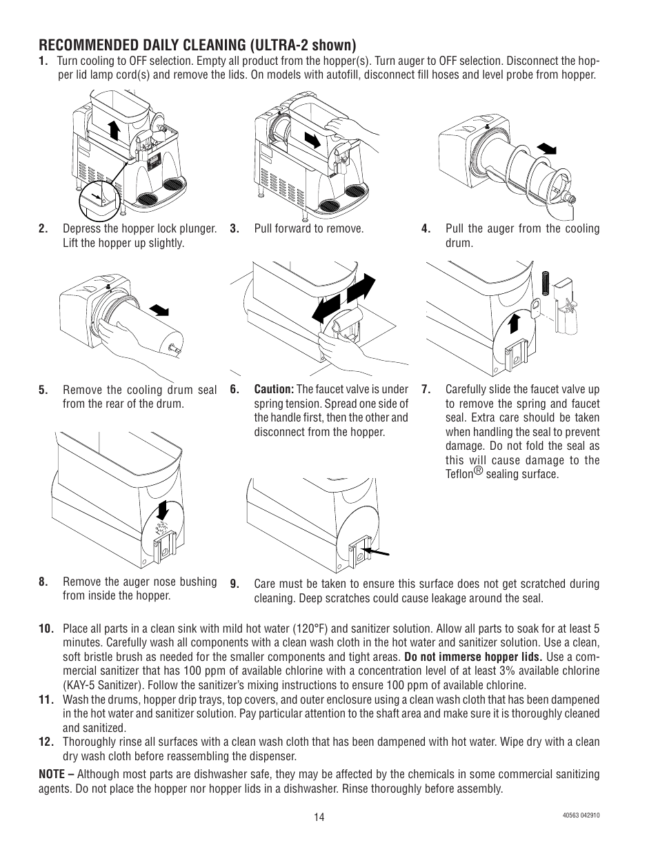 Recommended daily cleaning (ultra-2 shown) | Bunn ULTRA-1 User Manual | Page 14 / 17
