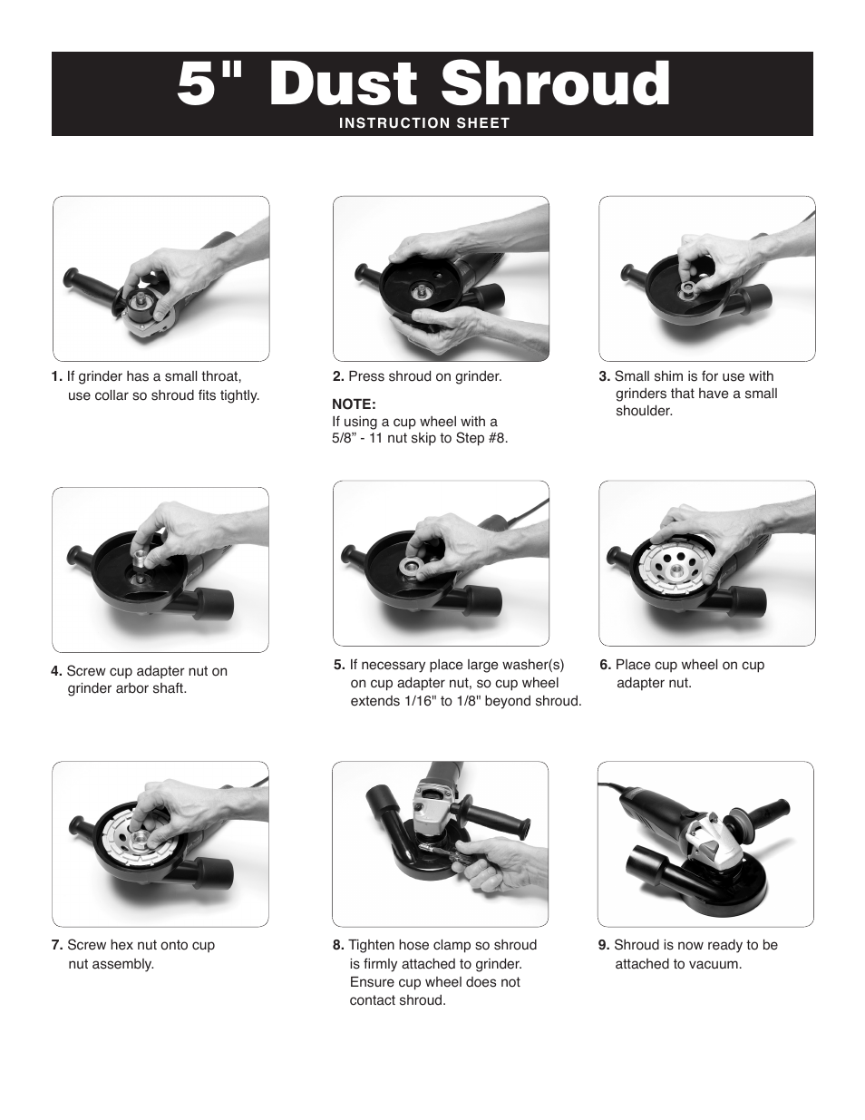 MK Diamond IXL 5" Dust Shroud User Manual | 2 pages