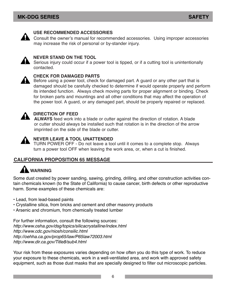 MK Diamond MK-DDG User Manual | Page 6 / 28