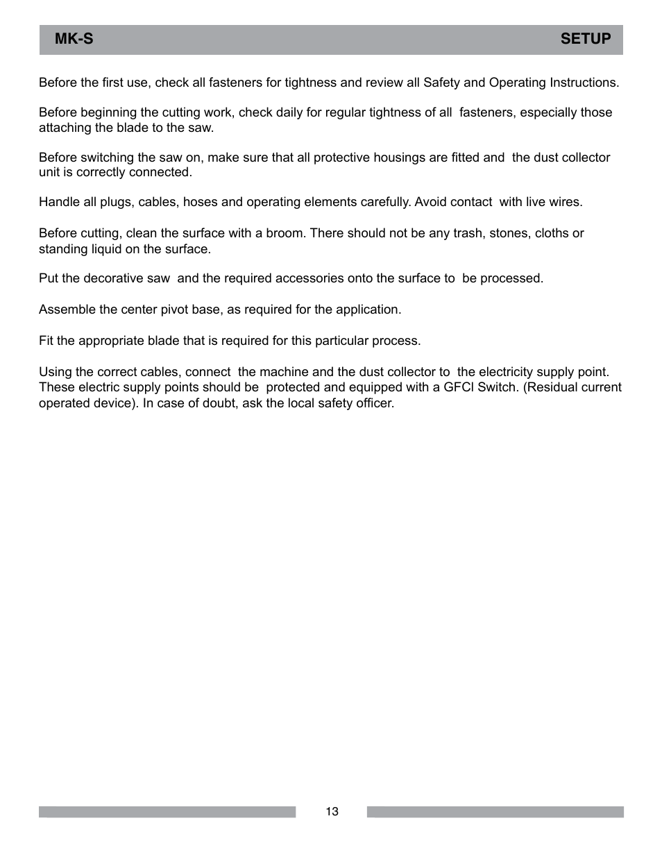MK Diamond MK-S User Manual | Page 13 / 28