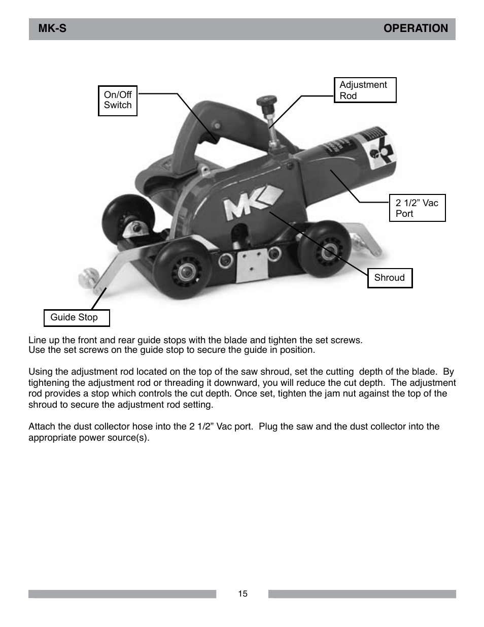 MK Diamond MK-S User Manual | Page 15 / 28