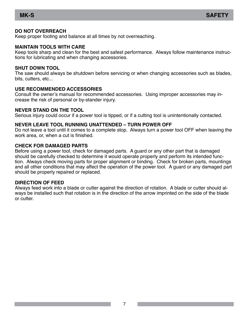 MK Diamond MK-S User Manual | Page 7 / 28