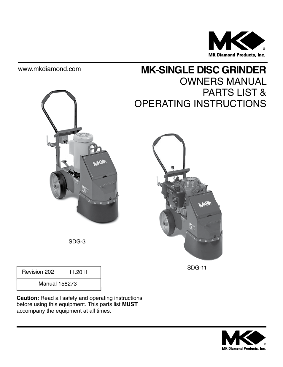 MK Diamond MK-SDG User Manual | 28 pages