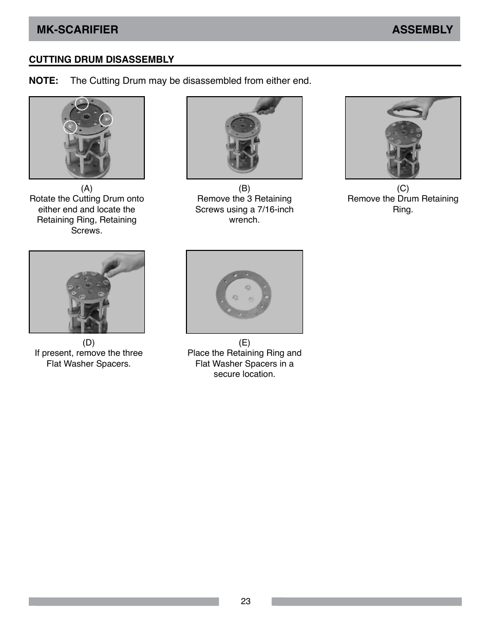 Mk-scarifier assembly | MK Diamond Scarifier User Manual | Page 23 / 68