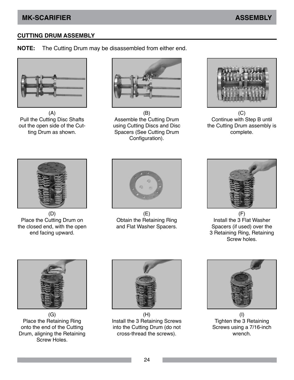 Mk-scarifier assembly | MK Diamond Scarifier User Manual | Page 24 / 68
