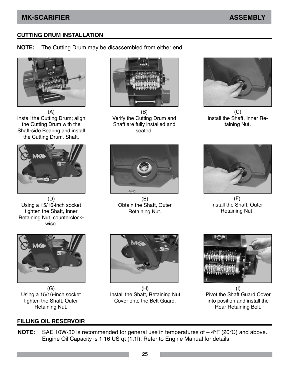 Mk-scarifier assembly | MK Diamond Scarifier User Manual | Page 25 / 68