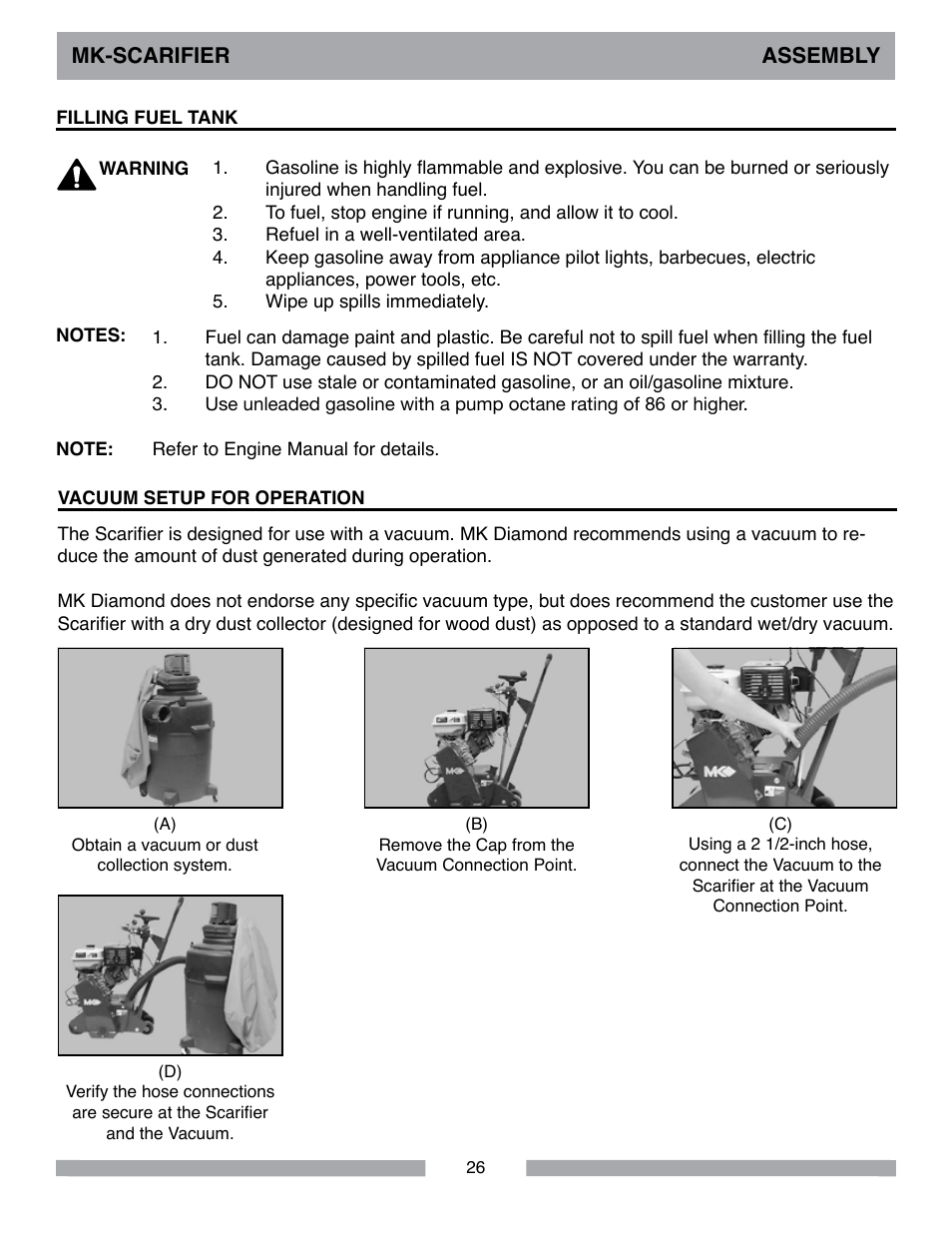 MK Diamond Scarifier User Manual | Page 26 / 68