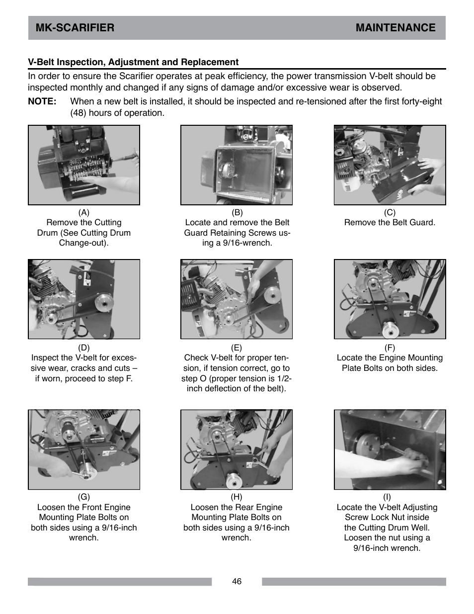Mk-scarifier maintenance | MK Diamond Scarifier User Manual | Page 46 / 68