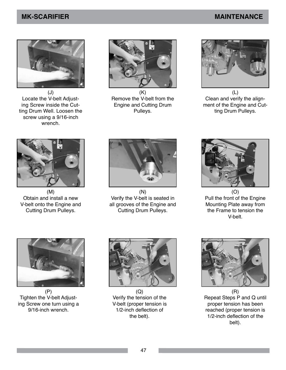Mk-scarifier maintenance | MK Diamond Scarifier User Manual | Page 47 / 68