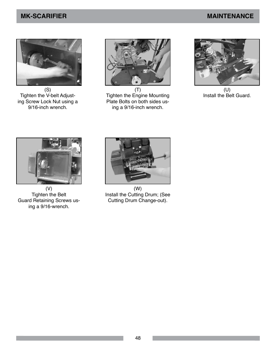 Mk-scarifier maintenance | MK Diamond Scarifier User Manual | Page 48 / 68