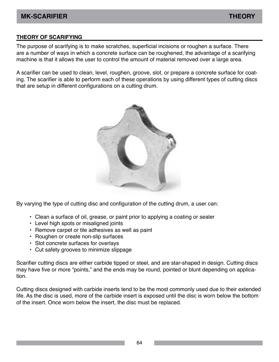 MK Diamond Scarifier User Manual | Page 64 / 68