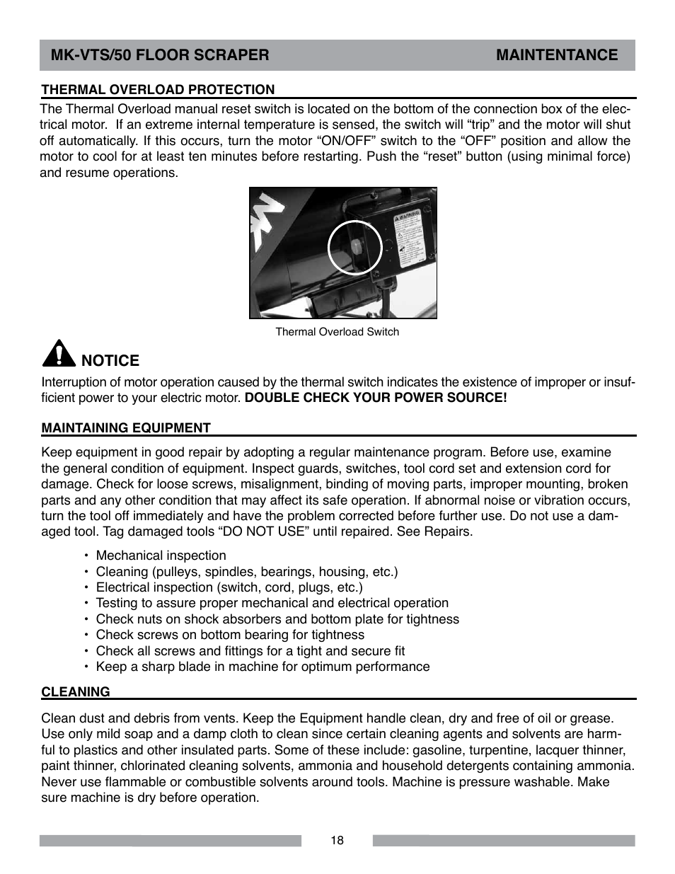 MK Diamond MK-VTS-50 User Manual | Page 18 / 28