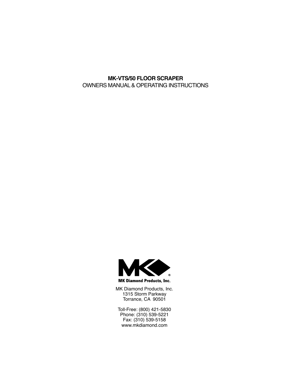 MK Diamond MK-VTS-50 User Manual | Page 28 / 28