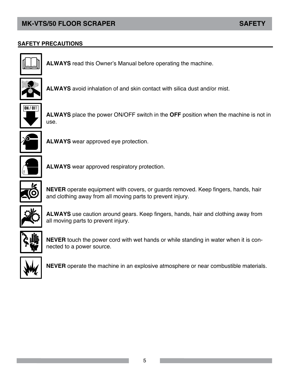 MK Diamond MK-VTS-50 User Manual | Page 5 / 28