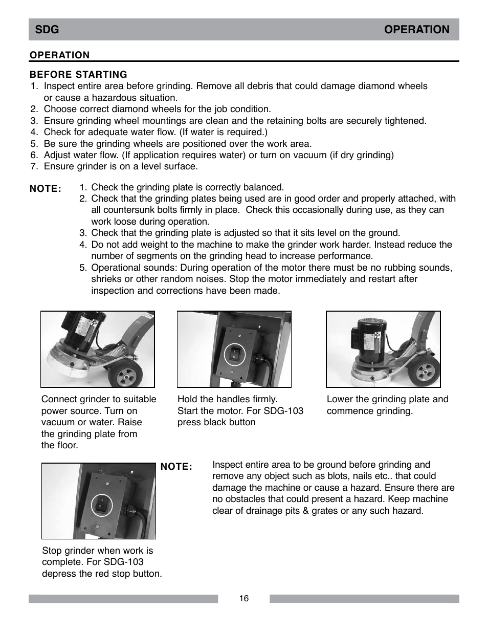 MK Diamond Sawtec SDG-103 User Manual | Page 16 / 24