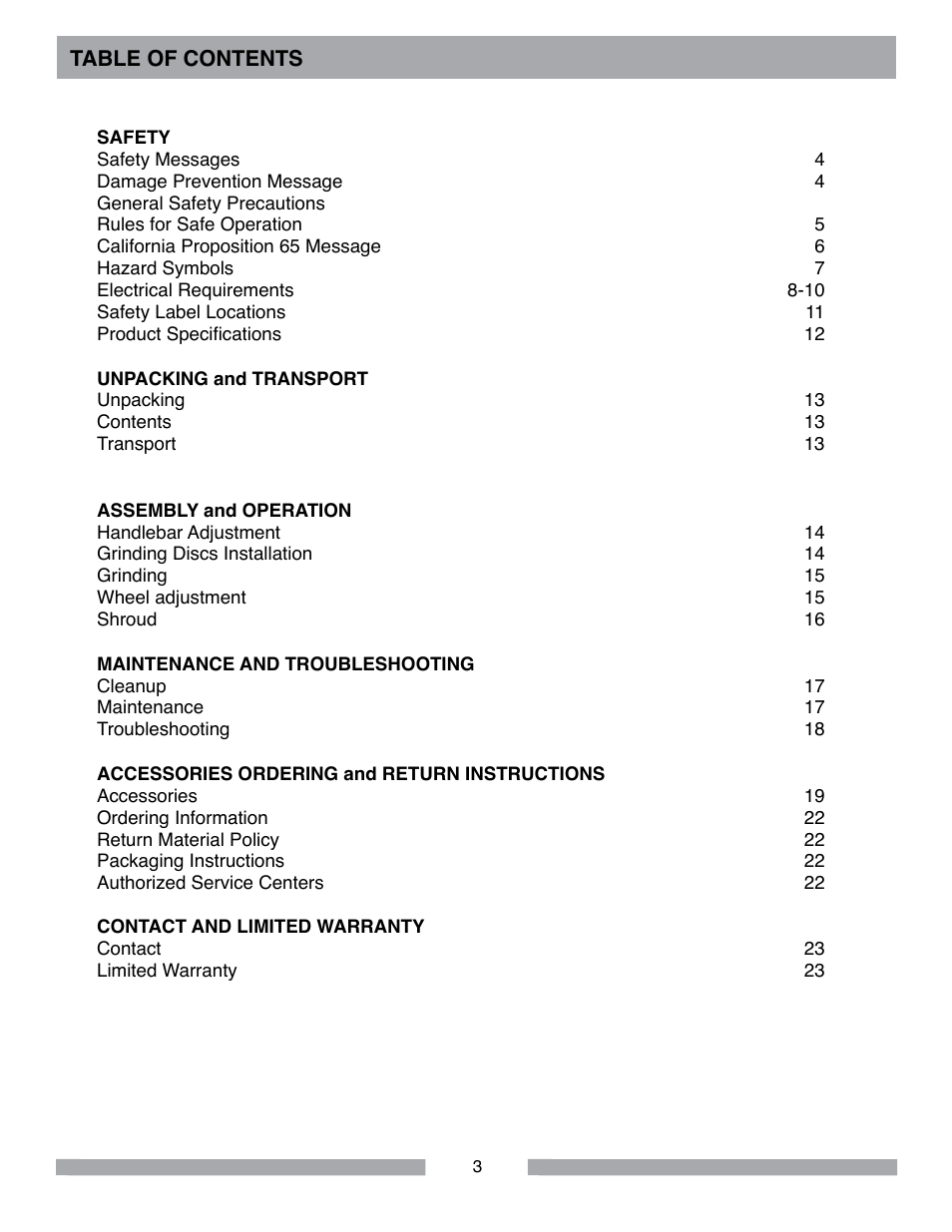 MK Diamond Sawtec SDG-103 User Manual | Page 3 / 24