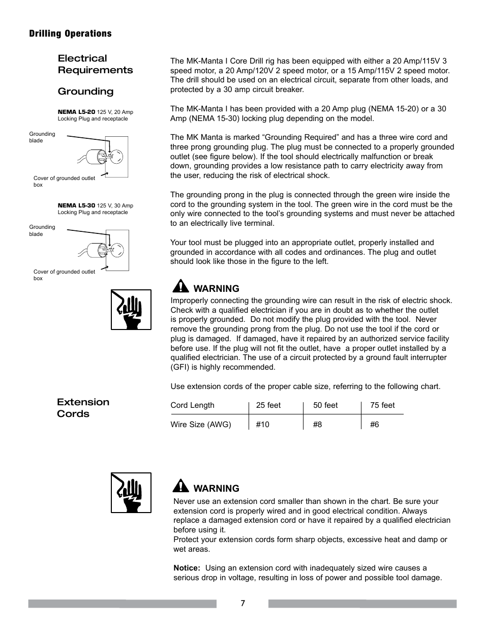 Warning | MK Diamond MK-MANTA I User Manual | Page 8 / 23
