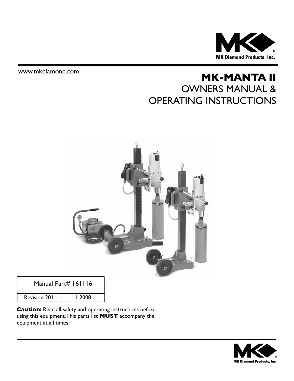 MK Diamond MK-MANTA II User Manual | 23 pages