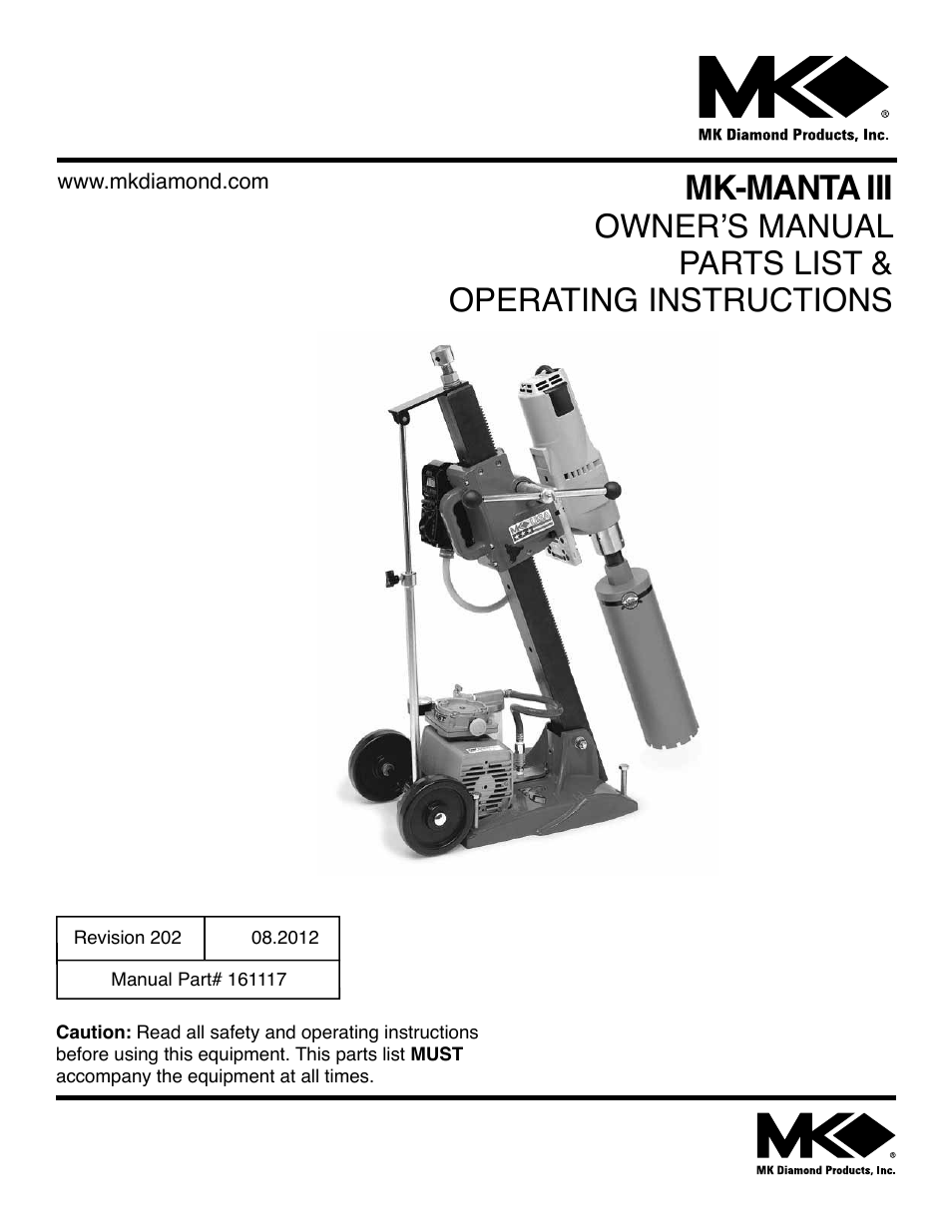 MK Diamond MK-MANTA III User Manual | 32 pages