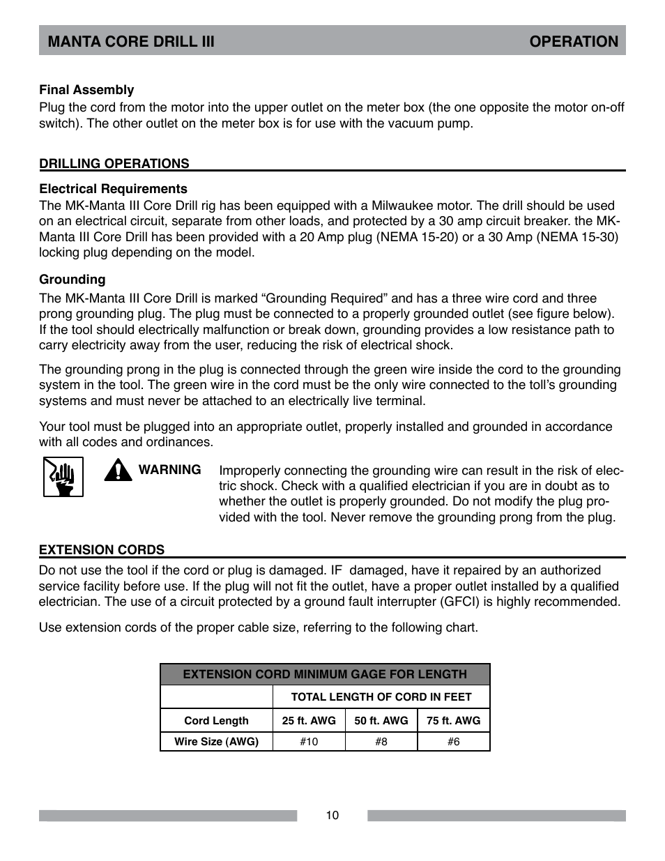 MK Diamond MK-MANTA III User Manual | Page 10 / 32