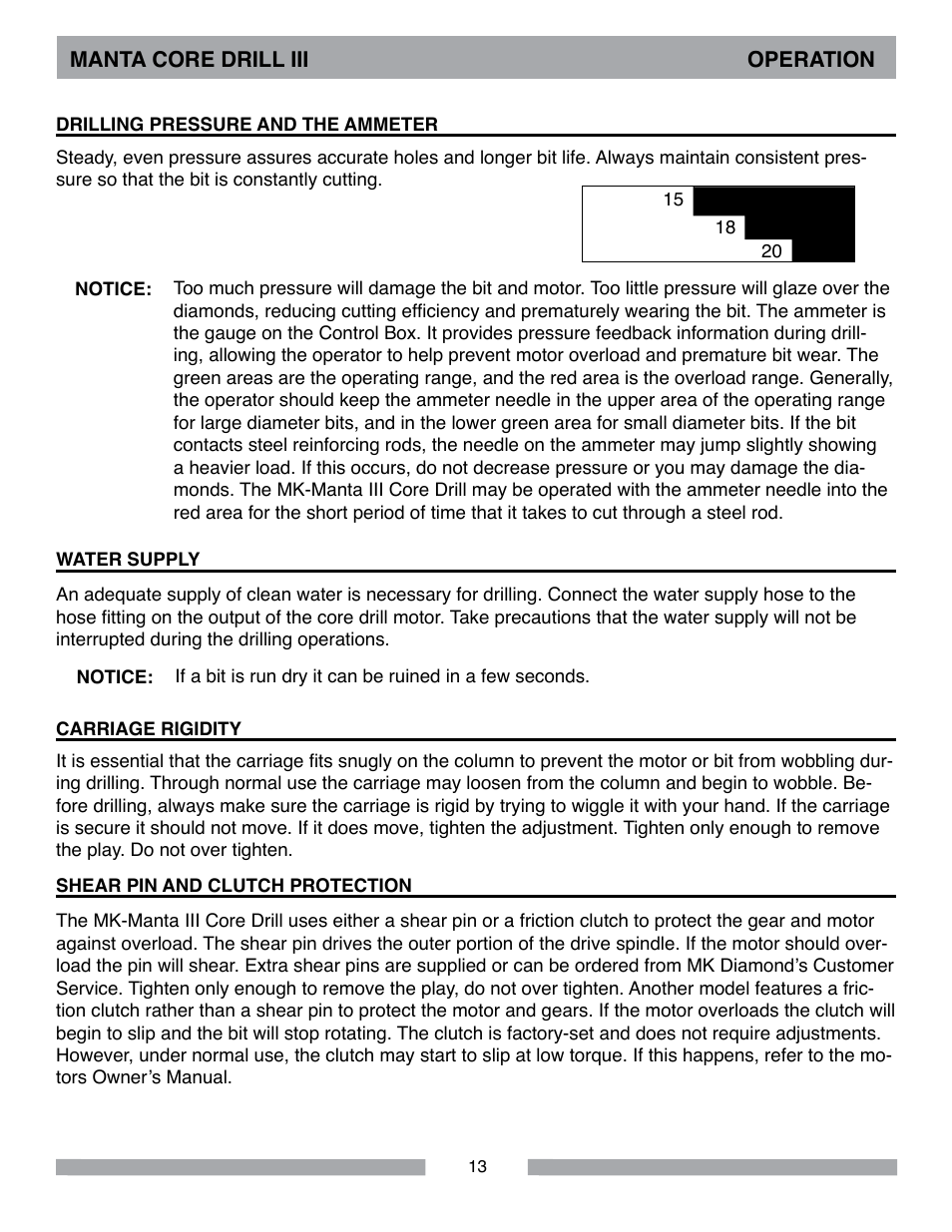MK Diamond MK-MANTA III User Manual | Page 13 / 32
