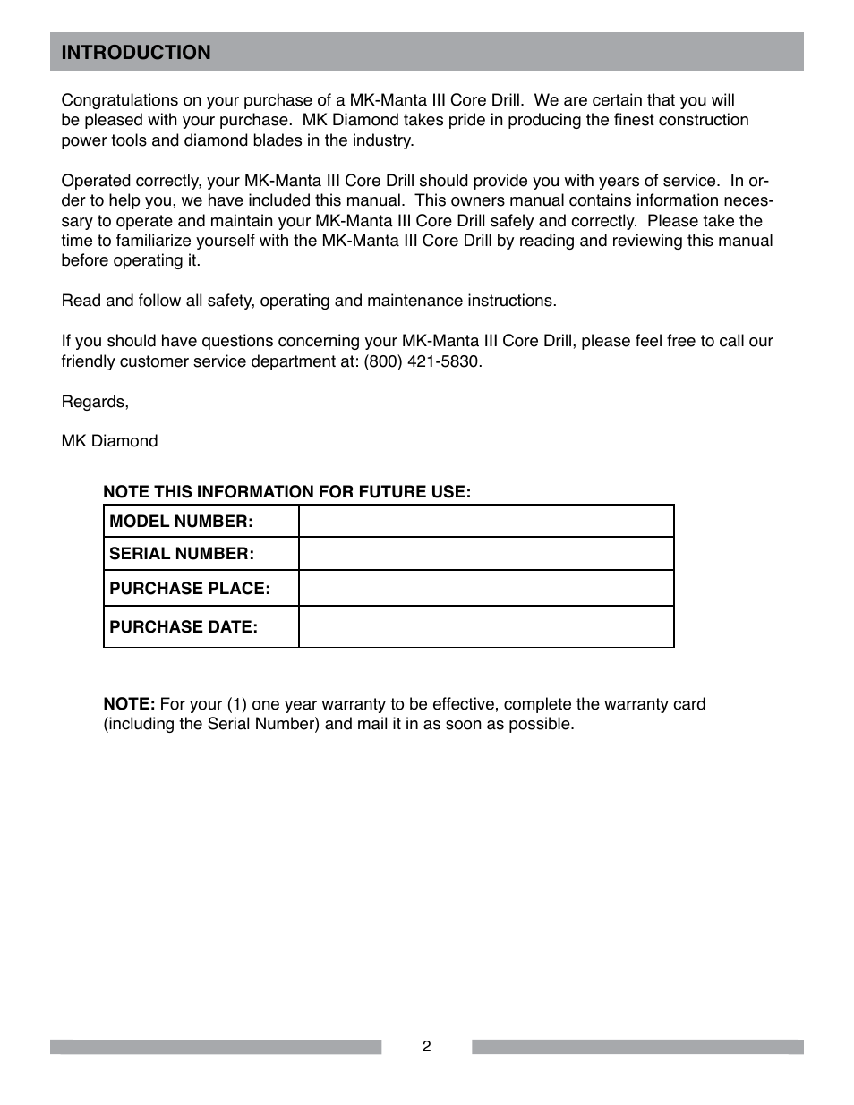 MK Diamond MK-MANTA III User Manual | Page 2 / 32